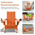 thumbnail image 3 of JUSTLET Outdoor Patio Chair, HDPE Folding Adirondack Chair Set of 4, Orange, 3 of 9