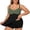 Army Green, variant on UJNDER Swimsuits for Women High Waist Tankini Top for Plus Size Swimwear Solid Color Swim Shirt with Built in Bra Bathing Suit for Women Black L