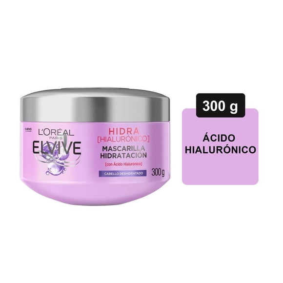 Mascarilla para cabello L'Oréal Elvive hidra hialurónico cabello deshidratado 300 g