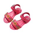 thumbnail image 3 of UngA Sandals for Girls Kids Lightweight Sandal with Adjustable Strap Girls Toddler Sandals Open Toe Flat Dress Sandals Cute Summer Shoes Little Kids Princess Shoes(Hot Pink,Size 8.5), 3 of 5