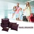 thumbnail image 4 of Bolsa de Almacenamiento Wdftyju Juego de Equipaje 6 uds Rojo Vino, 4 of 6