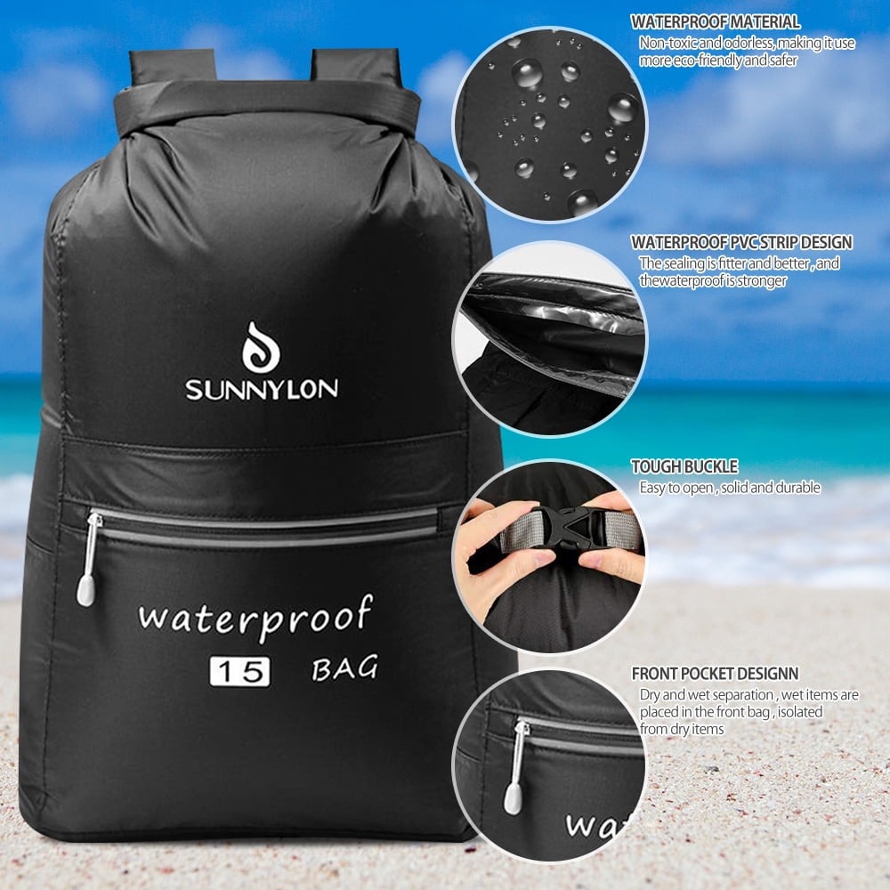 EL 20l Backpack Marine Waterproof Dry Bag Sports Multicolor 5/10/15 Details about    