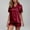 Red, variant on Satin Silky Pajama Sets 2 Piece Button Down Pajamas Women Short Sets Womens Loungewear Women'S Sleepwear