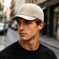 thumbnail image 2 of Xijirk Herringbone Baseball Cap Textured Curved Brim Dad Hat for Daily Casual Street Travel Outdoor Wear,Beige,One Size, 2 of 7