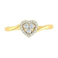 thumbnail image 3 of 1/10 Carat Diamond Heart Shaped Ring in 10K Yellow Gold - IGI Certified (Ring Size 5), 3 of 6