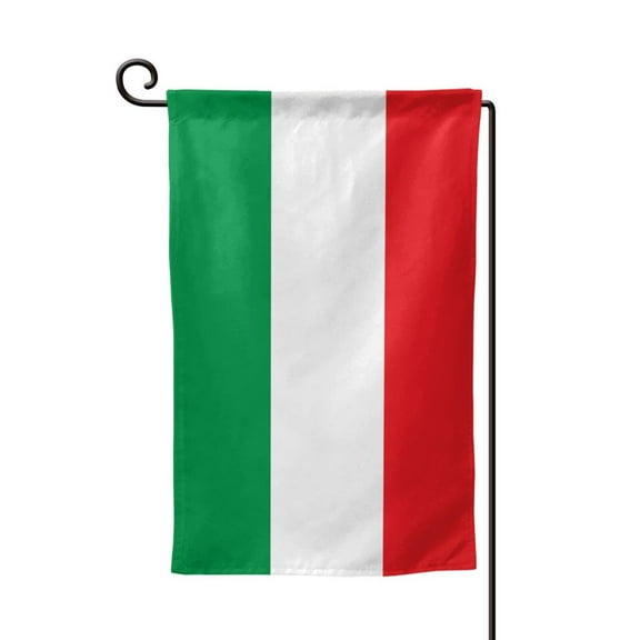 Italian Flag Double Sided Garden Flag for Indoor Outdoor Decorations 12.5 * 18 Inches Square