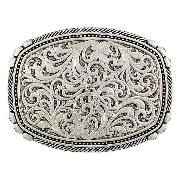 Montana Silversmiths Belt Buckle Adult Classic Flower Silver 28400RTS