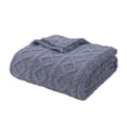 thumbnail image 2 of Outdor Blanket Yellow For Soft Polyester Blanket With Knit Pattern Blanket For Couch Bed Crate Machine Washable 70x100cm, 2 of 4