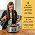 thumbnail image 2 of Crock-Pot Slow Cooker with MyTime Adjusting Cook Cycle | 6-Quart Programmable Slow Cooker for 7+ People | 5.7 L | Stainless Steel, 2 of 9