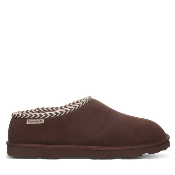 BEARPAW Men's Beau Walnut Size 12 | Comfort Slipper Shoe | Lightweight & Soft Slip-On