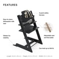thumbnail image 2 of Trona Tripp Trapp de Stokke, negra - Silla convertible ajustable para niños y adultos - Incluye juego de bebé con arnés extraíble para edades de 6 a 36 meses - Diseño ergonómico y clásico, 2 of 5