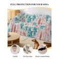 thumbnail image 4 of Teal Blue Red Coral Couch Cover for 2 Cushion Sofa, Coastal Nautical Summer Beach Washable Loveseat Sofa Covers Slipcover for Sectional Sofas L-Shaped, Couch Throw Cover 71"x118", 4 of 9