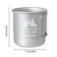 thumbnail image 2 of 300ML Picnic Cup Ultra-light Hiking Mug Outdoor Kitchen Equipment Sport Supplies (Silver), 2 of 8