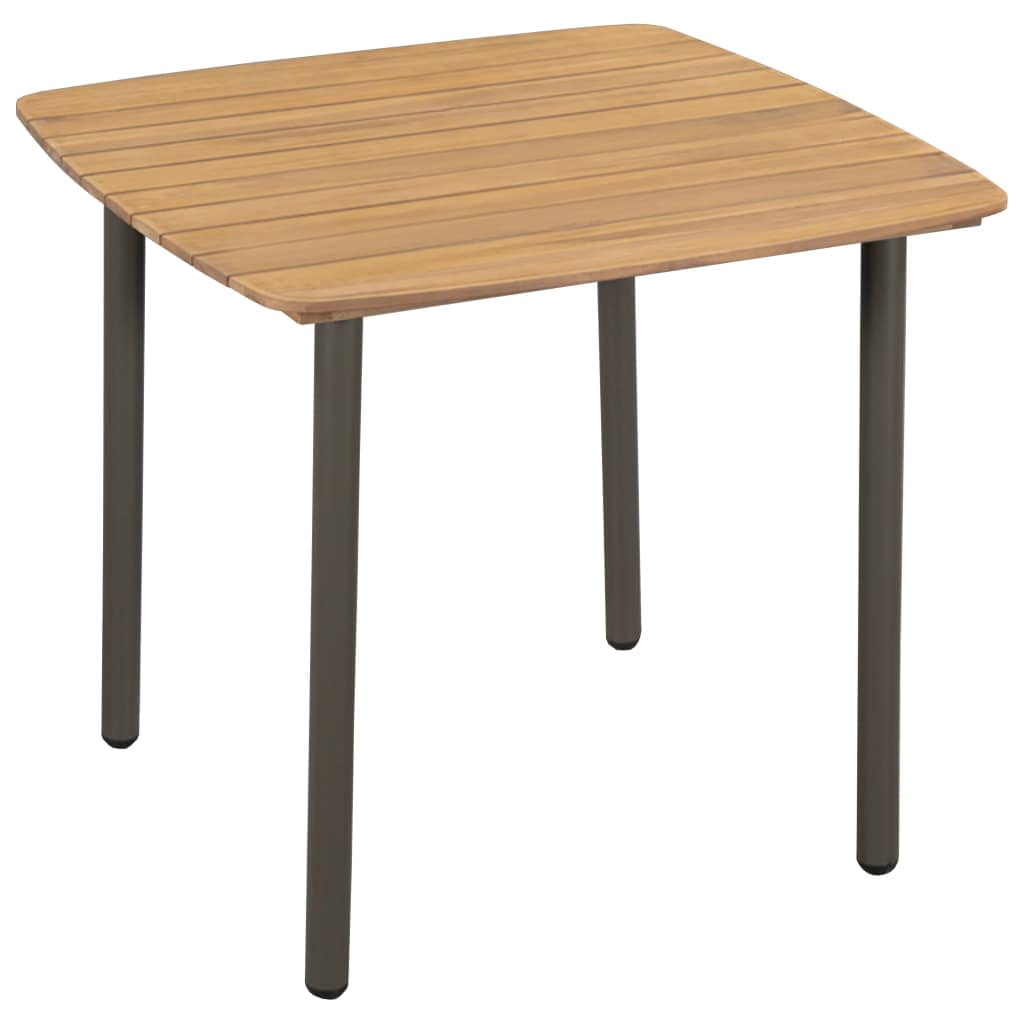 Kepooman 31.5" Outdoor Patio Solid Acacia Wood Rectangle Dining Table, Brown