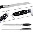 thumbnail image 3 of TUO Bread Knife - 9 inch Serrated Bread Cutter Cake Knife - German HC Steel Bread Slicer - Full Tang Pakka Wood Handle -BLACK HAWK SERIES with Gift Box, 3 of 3