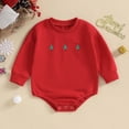 thumbnail image 2 of Okbabeha Chirstmas Baby Girl Boy Clothes Outfits 0 3 6 9 12 18 24Months Newborn Long Sleeve Bubble Romper Sweatshirt Onesie, 2 of 7