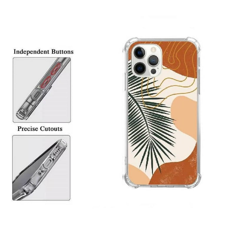 Boho Abstract Plant Case for iPhone 11 Pro Max,Aesthetic Art
