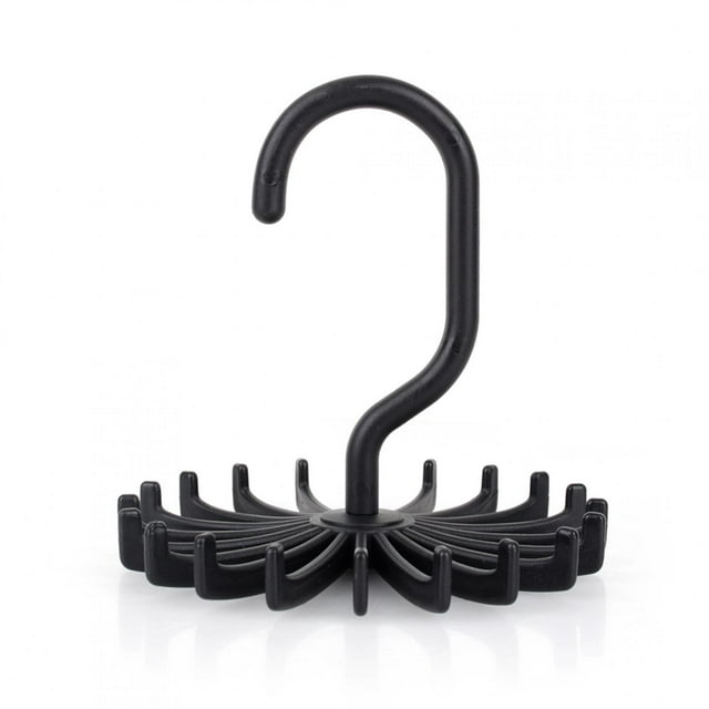 NIKOU Adjustable Rotating Tie Rack Hanger 20 Hooks Neck Belt Scarf Holder Organizer