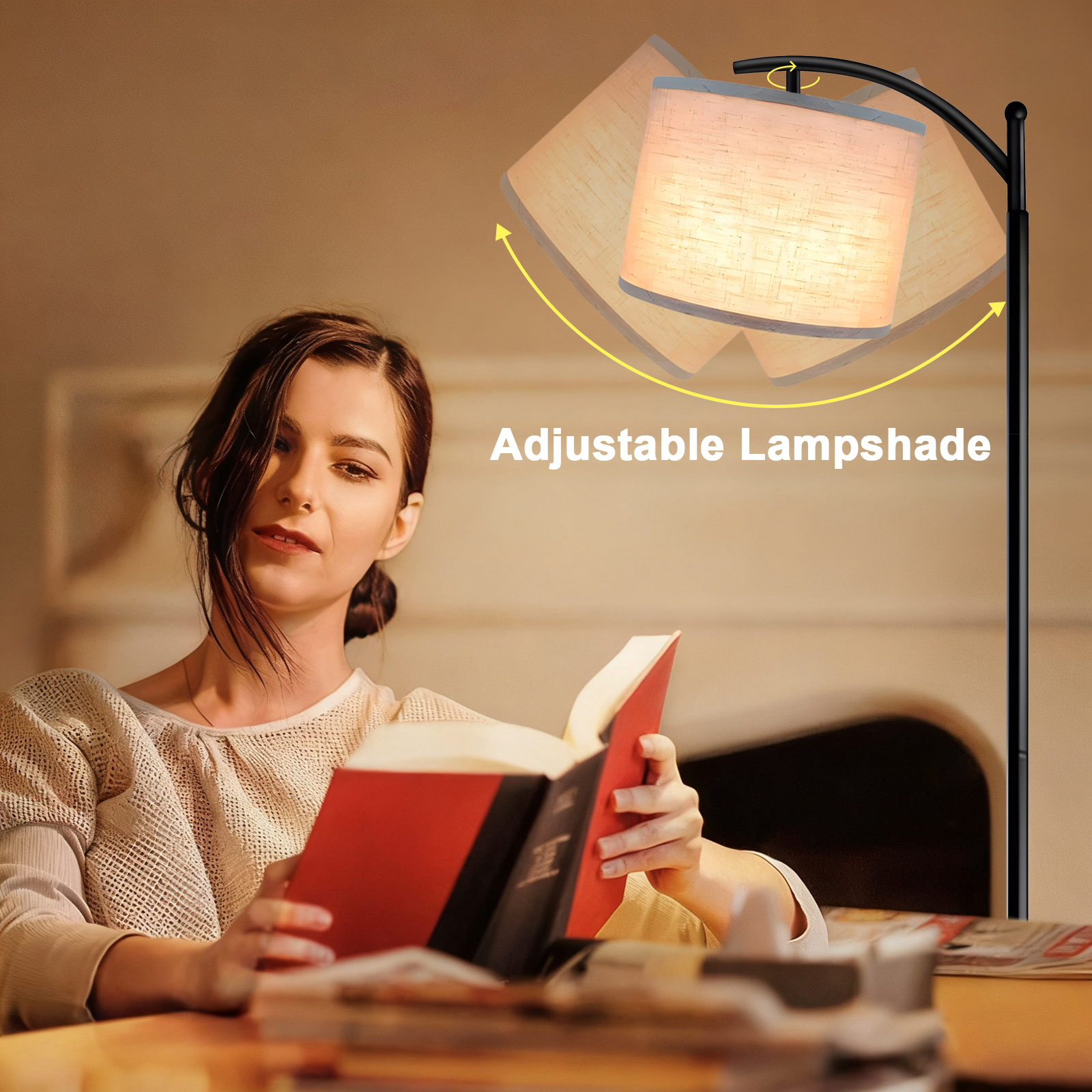 Foukus 50" Arc Floor Lamp with 16-Color Led Remote photo 3