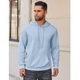 thumbnail image 4 of Sleepdown Men’s Pull Over Hoodie, Midweight Fleece Hoodies for Men, Hooded Sweatshirt for Men – Ice Blue, Large, 4 of 4