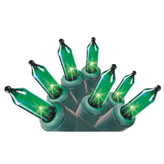 CC Christmas Decor Mini Christmas Lights - Teal Green - 34.1' Green Wire - 100ct