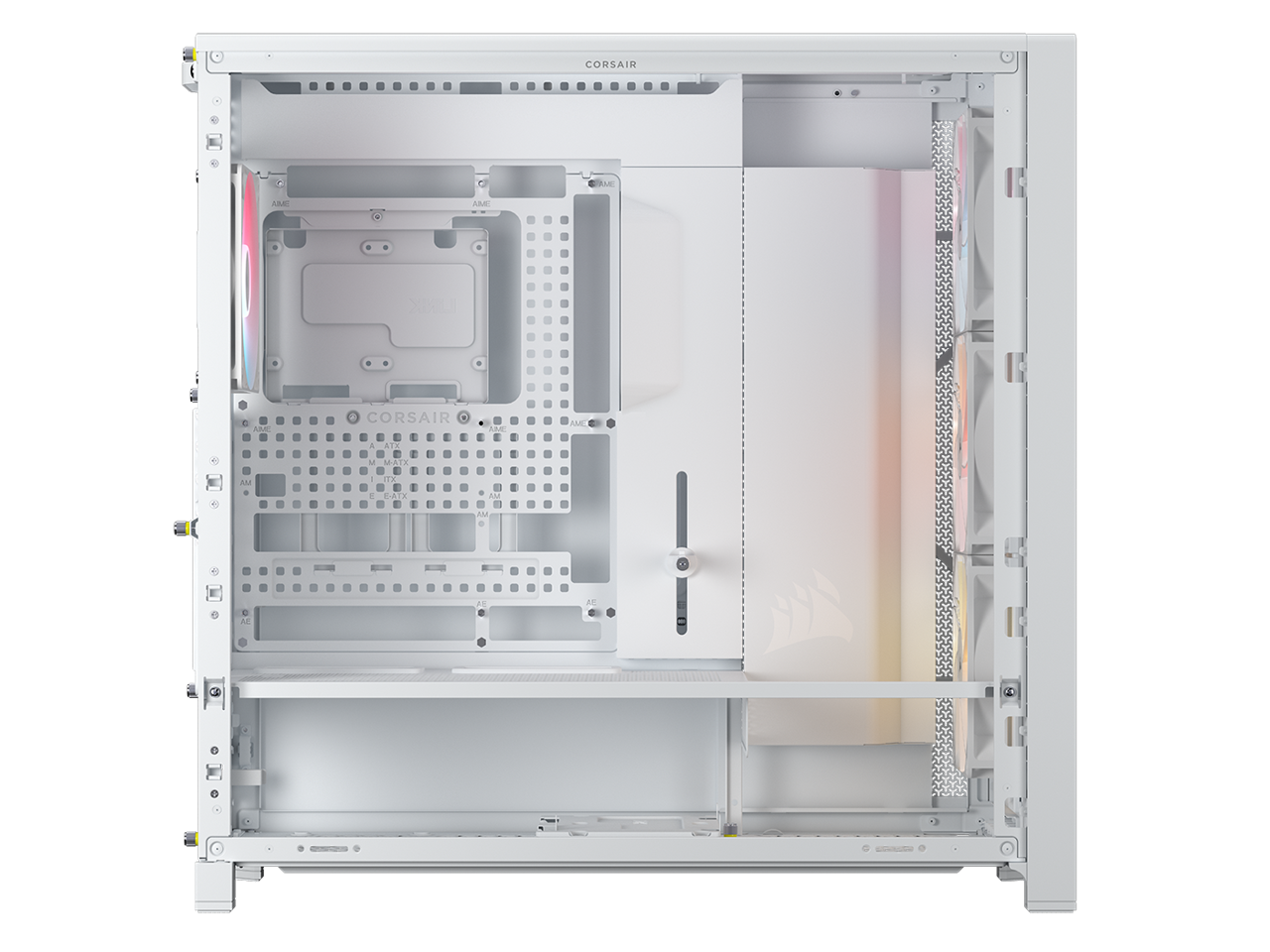 CORSAIR FRAME 5000D RS ARGB Modular High Airflow Mid-Tower PC Case, White – Fully Customizable Design –  InfiniRail™ Fan Mounting System – Fits Multiple 360mm Radiators or a 420mm Radiator – Reverse M