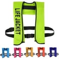 thumbnail image 1 of Life Jacket, Automatic Inflatable Life Jacket Vest, Adult Life Vest Water Sports Fishing Kayak Boating Jacket Life Jacket, Automatic and Manual Fast Inflation in 3-5 Seconds, CE Approved,Manual,Green, 1 of 7