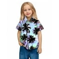 thumbnail image 6 of Atogsazn Toddler Boys Hawaiian Shirts Kids Casual Short Sleeve Shirts Summer Beach Top Clothing for Children Purple 14-15 Years, 6 of 9