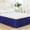 Navy, variant on Wrap Around Dust Ruffle Bed Skirt for Queen Size Beds with 12 in. Drop - Easy Fit Elastic Strap - Pleated Bedskirt with Brushed Fabric - Wrinkle Free, Machine Wash