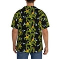 thumbnail image 3 of Logiee Corn And Dragonflies Print Men's Button Down Shirts Short Sleeve, Summer Beach Shirts,Vacation Wedding Shirts,Men's Casual Button-Down Shirts with Pocket-Large, 3 of 5