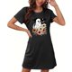 thumbnail image 4 of Camisón corto de talla grande para mujer, camisón de manga corta con estampado de pecho a la moda, camisón para mujer, 4 of 5