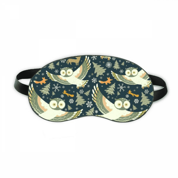 Lovely Birds Owls Dark Floral Patterns Sleep Eye Shield Soft Night Blindfold Shade Cover