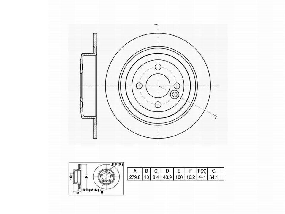 UltraHC Coated High Carbon Brake Rotor, Rear UR004737, Mini Cooper 2015-2008
