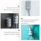 thumbnail image 4 of 10 soportes para cabezal de ducha, accesorios de baño con ventosa (gris y blanco), 4 of 6