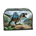 thumbnail image 2 of Yiaed Lake Forest Dinosaur A Print Two Slice Bread Machine Cover, Universal Size Kitchen Appliance Cover for Bread Machine,Bread Machine Cover, 2 of 7