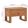 thumbnail image 3 of vidaXL Table de Chevet 50x30x35 cm Bois de Teck Massif, 3 of 4
