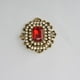 thumbnail image 2 of Broche Victoriano Retro Hugo Pin Vintage Rojo, 2 of 6