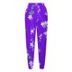 thumbnail image 4 of Puntoco Moda Casual Para Mujer Bolsillos Estampados No Posicionados Cintura Elástica Cordón Leggings Pantalones De Chándal Pantalones Morado Xl, 4 of 5