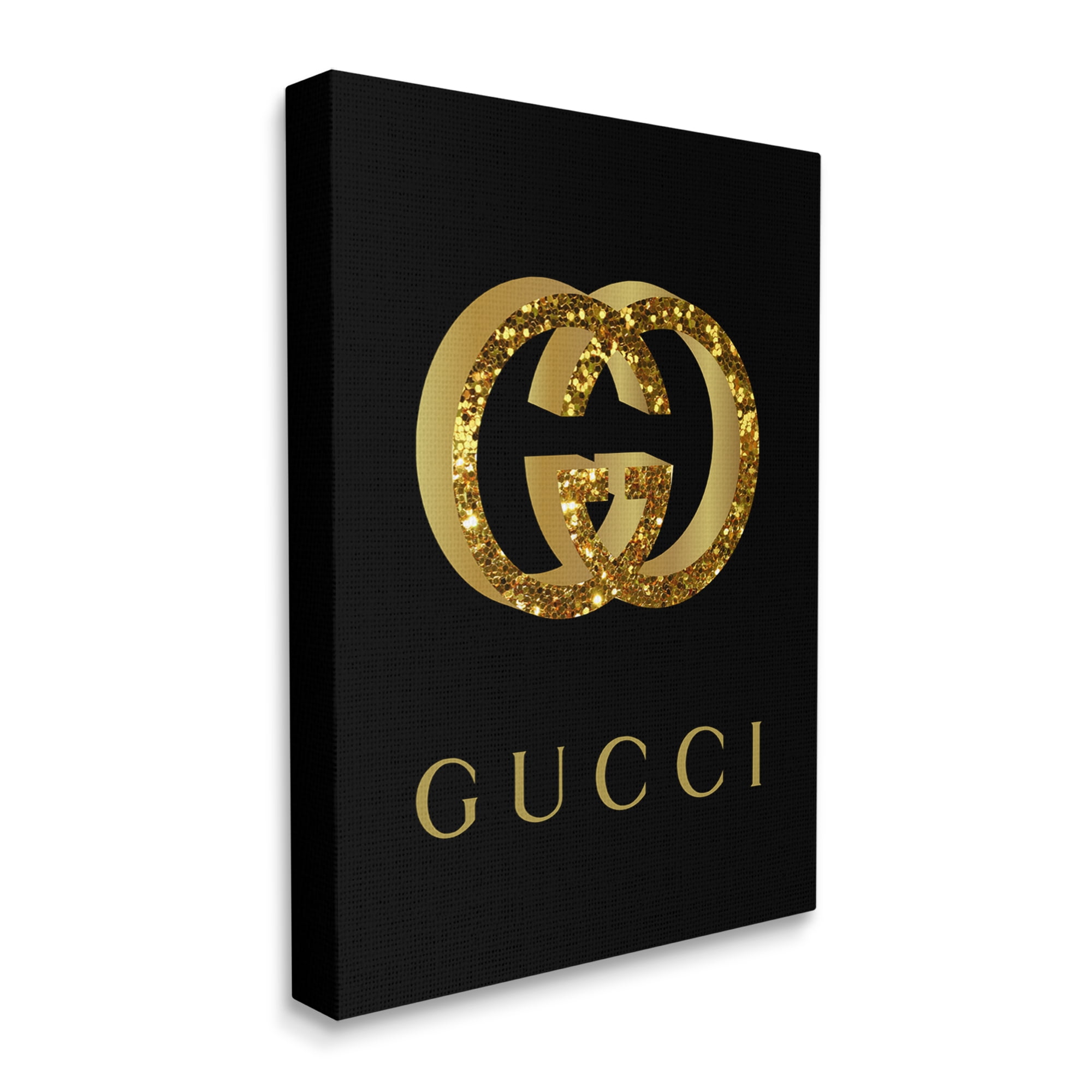 Stupell Industries Chic Black Fashion Symbol Typography Painting Gallery Wrapped Canvas Print Wall Art, 16 x 20