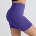 thumbnail image 2 of Stichou Womens Yoga Shorts Seamless Scrunch Workout Shorts High Waisted Comfy Running Gym Yoga Workout Purple S, 2 of 5