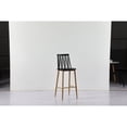 thumbnail image 3 of Commercial Seating Products Minimalist Modern Windsor Bar Height Dining Barstool - Black, 3 of 3