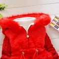 thumbnail image 5 of BULLPIANO 1-4T Baby Girls Winter Fleece Coat Kids Snowsuit Jacket with Hood Thicken Outwear Warm Overcoat, 5 of 8