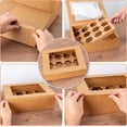 thumbnail image 3 of 6 Pack Cupcake Boxes - Hold 12 Count Cupcake Containers with Window - Ideal for Cupcakes, Desserts, Cookies (Brown), 3 of 7