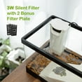 thumbnail image 5 of Turtle Tank Kit,PC Small Red Eared Slider Aquarium,Aquatic Baby Tortoise Habitat for Fishes and Amphibians,Include Filter*1,Filter Plates*2,Plants*2,Lamp*1,Bulb*1,Stone*1,Basking Platform*1, 5 of 7