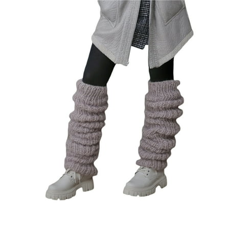 

FSDJHSDH Women Cable Knit Leg Warmers Winter Thick Knee High Long Socks Boot Socks