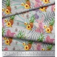 thumbnail image 2 of Tissu de Georgette Poly Gris Pomme Imprimé par Yard 52 Pouces de Large, 2 of 3