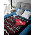 thumbnail image 5 of 50th Wedding Anniversary Personalized Blankets Gifts for Couples Husband Wife Dad Mom Grandma Grandpa Throw Blanket 50 Years of Marriage Anniversary Celebration Gift Ideas Cozy Fleece Sherpa Blanket, 5 of 5