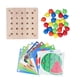 thumbnail image 1 of Button Art Toy, Colorful Parent Child Interaction Educational Mushroom Nails Pegboard Skills Training Hand Eye Coordination Smooth Edges With Base For Home ANGGREK AC6783, 1 of 8