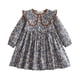thumbnail image 1 of Odeerbi Niñas Vestido Floral Primavera Otoño Cuello Peter Pan Vestido Algodón Cuello Redondo Manga Larga, 1 of 8