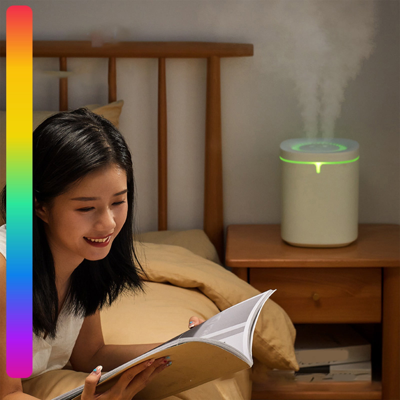 BOBOMOTI Humidifier for Room Cool Mist Top-Fill Ultra-Quiet Humidistat for Baby Nursery Plants Aromatherapy Diffuser Clearance